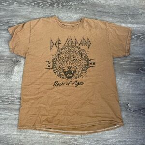 Tan Oversized Band Tee